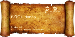 Pál Manon névjegykártya